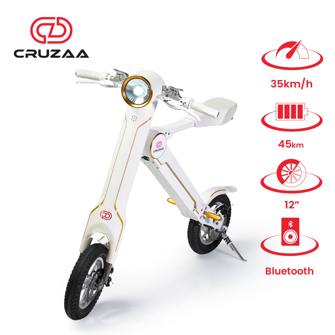45 km Offizieller Cruzaa E Scooter Racing White Pro