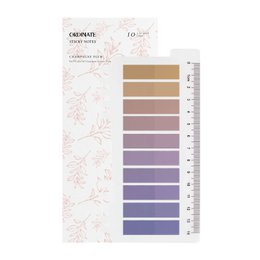 Champagne Plum  | Ordinate Sticky Notes | Transparent Haftnotizen zum Markieren | Haftstreifen | Seitenmarkieren Bürobedarf