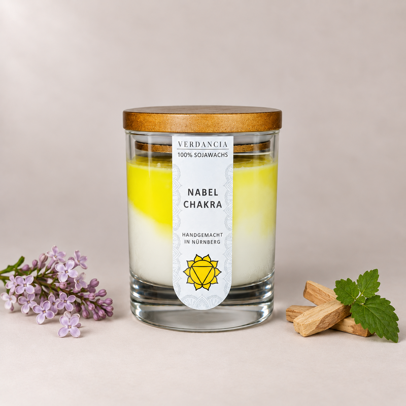 Chakra del ombligo | Vela perfumada cera de soja - meditación - relajante - vela chakra plexo solar (amarillo)
