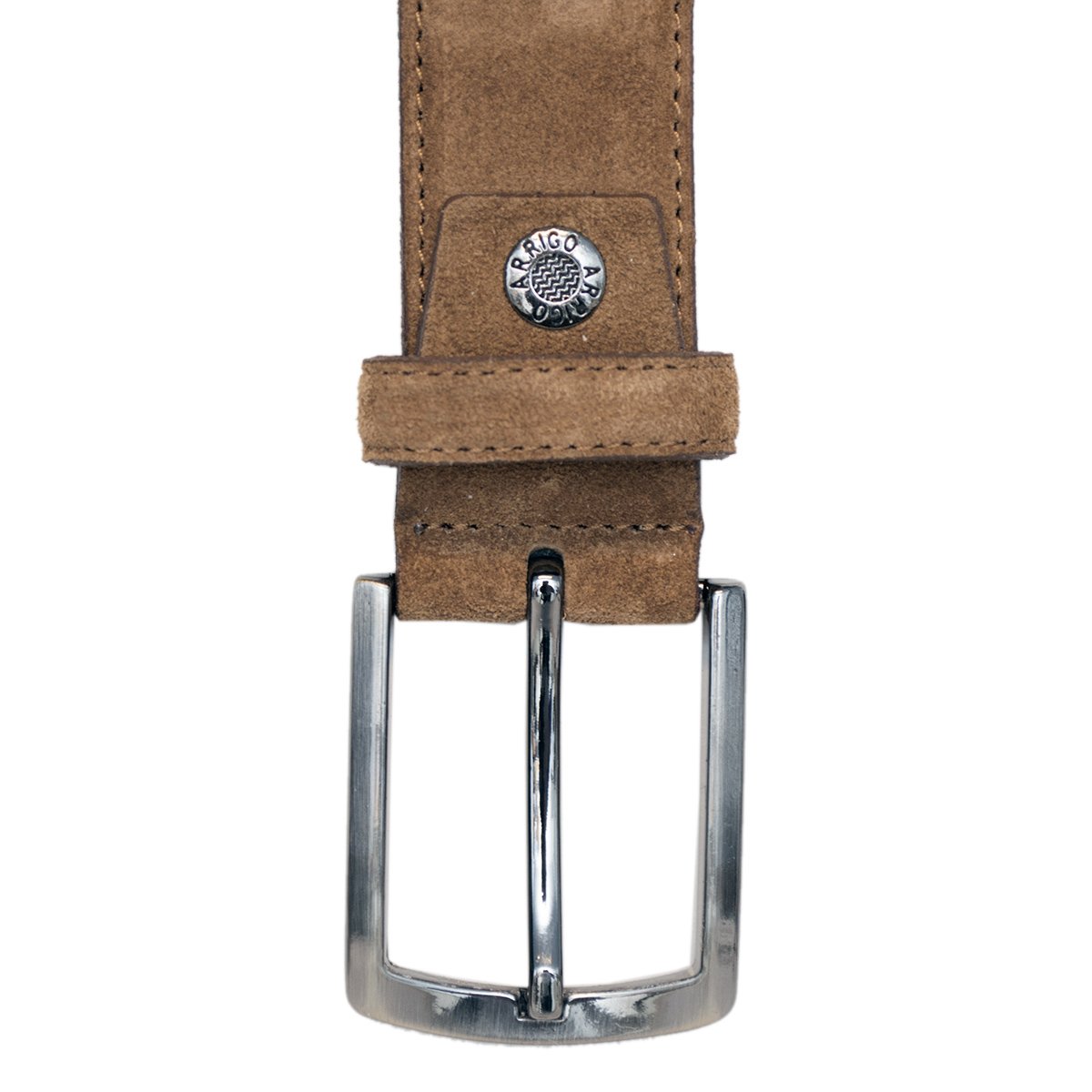 Suede Belt Men Light Brown - Suede Belt Women Light Brown - 3.5 cm Wide