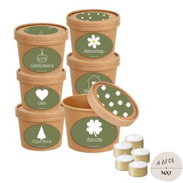 Regalo de mejora pronto | Velas en un frasco