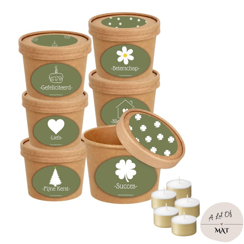 Regalo de mejora pronto | Velas en un frasco