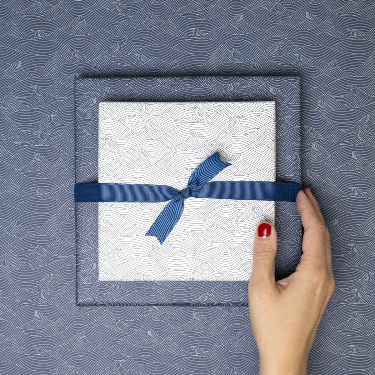 Ruban cadeau bleu foncé, ruban bleu foncé facile à nouer, ruban gros-grain bleu 16 mm x 5 m pour emballer des cadeaux