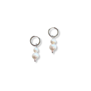 Oorbellen Big & Small Pearls - Zilver