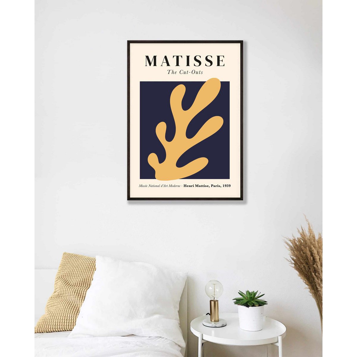 Poster Henri Matisse - No. 13 Yellow Flower On Blue Background