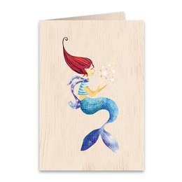 Ms. Blissful - the  Wooden folded greeting card
