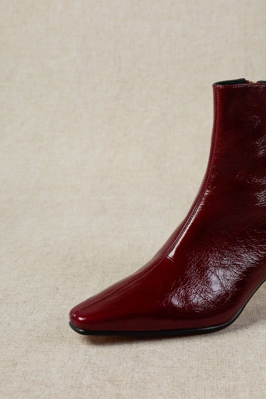 CRANE BURGUNDY – Premium leren laarzen met hak van Venetië