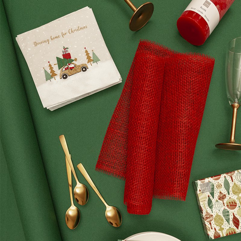 Lunch-Servietten rijden naar huis voor Kerstmis