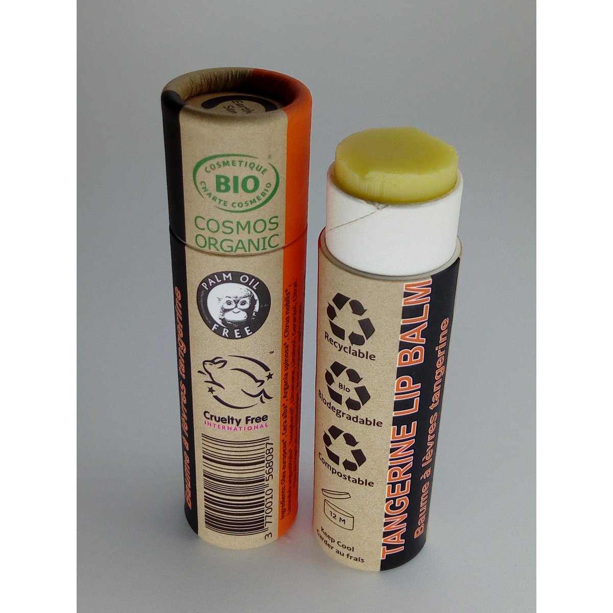 Bio-Mandarine-Lippenbalsam 15 ml – ein Stück