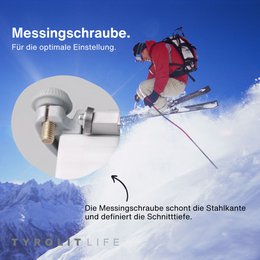 Tyrolit Life sidevægsaftrækker - præcis og skånsom kantbearbejdning til ski og snowboards - det perfekte grundlag for rene kanter - fleksibelt justerbar
