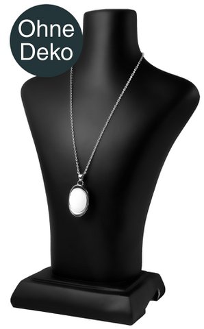 Bust, plastic, 27.5 cm x 18 cm x 10 cm, black