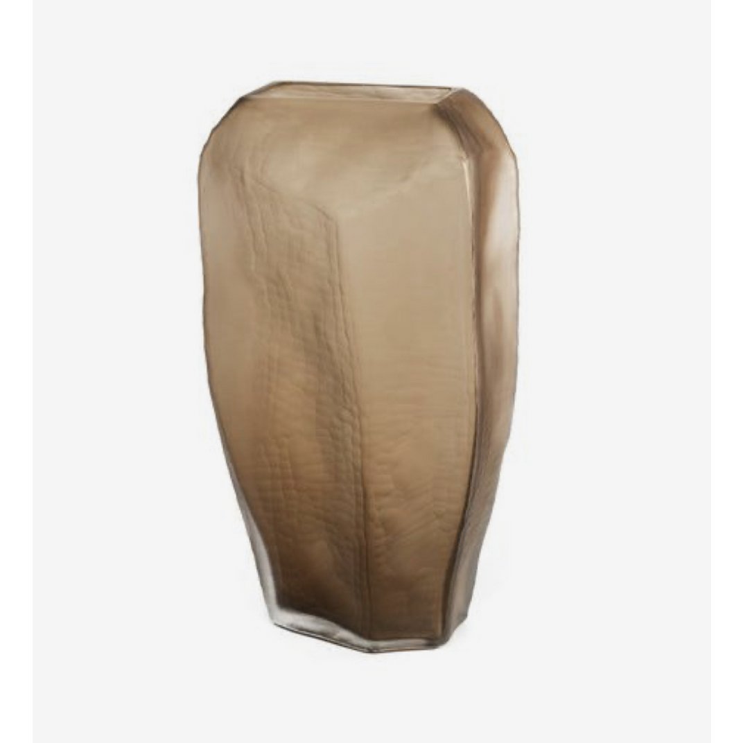Vase en verre brun (v14686-380chocolat)