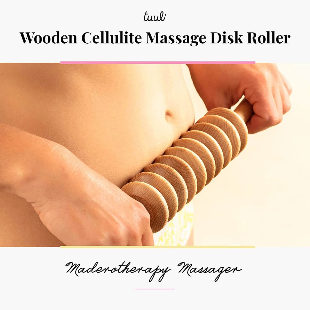 Schijf Houten Cellulitis Massage Roller Lymfedrainage Massager Maderotherapie