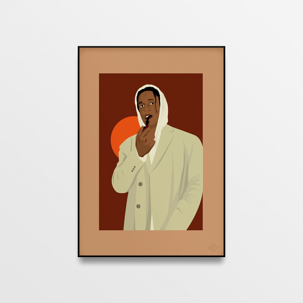 Poster "ASAP Rocky Brown" - A4 & 30x40cm - Art print