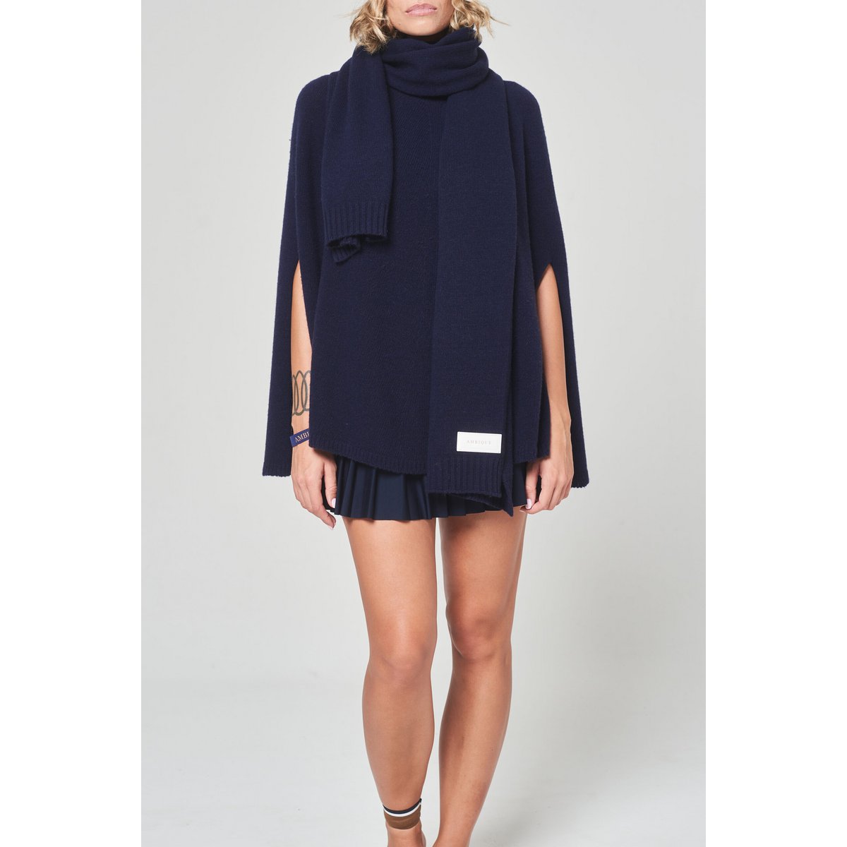 Cashmere Scarf Uni Navy
