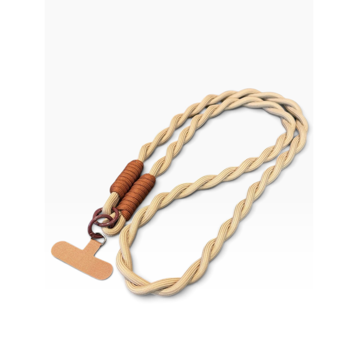 Long cell phone chain 'LOLA' - beige