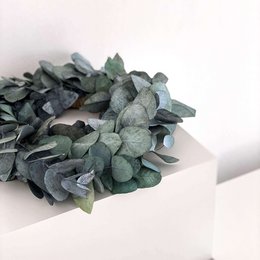 Adventskrans tørrede blomster "Eucalyptus green"