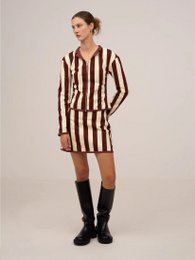 Whistle Burgundy Striped Jacket