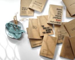 # Product Description
Kraft paper notebook with motivational text "Bold Honest Smart" and minimalist design aesthetic.