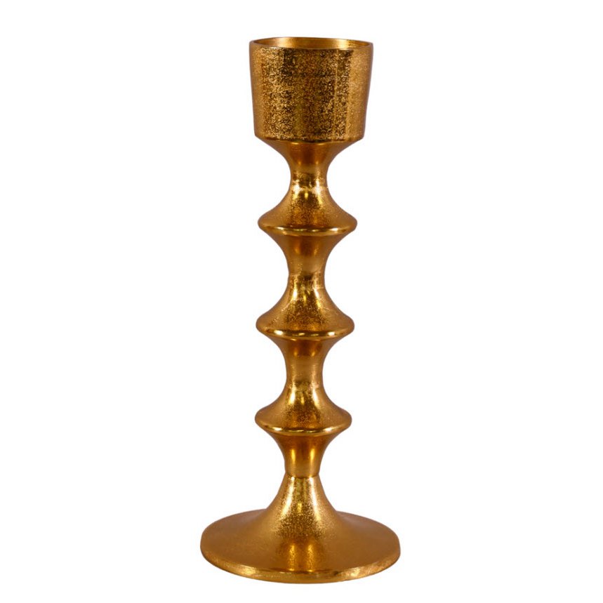 CANDLE HOLDER ALU    1PC      GOLD