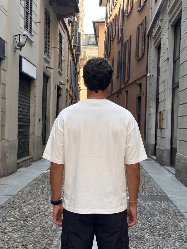 T-shirt Bianca Boxy Fit 200gsm "First Line" - Horda Brand