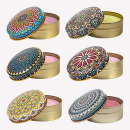 Natürliche Olivenölseife in dekorativer Dose - 6er Set - Mandala - Duftmix