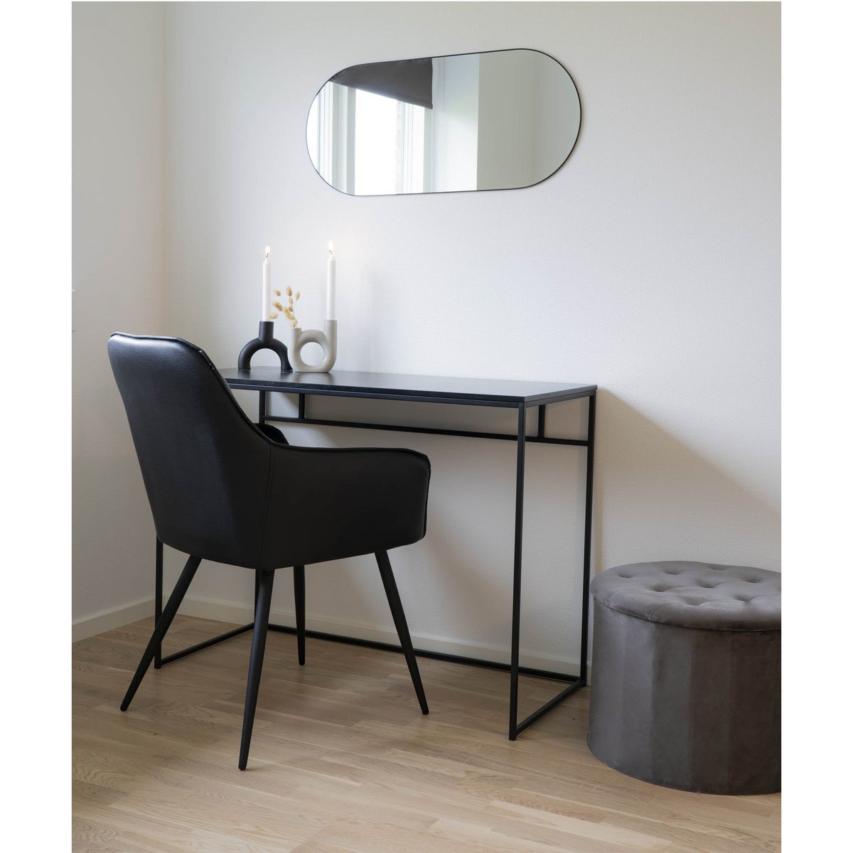 Vita Desk - black, steel, 100x45x75cm