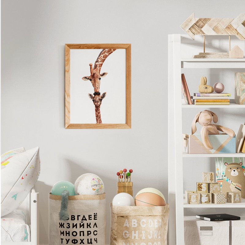 Poster Giraffe with baby
