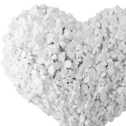 Dekoobjekt Herz Flower Heart weiß H. 20,5 cm, VE 3