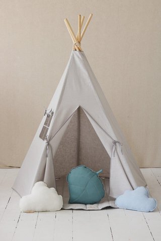 Tipi- und Mattenset „Pigeon Grey“