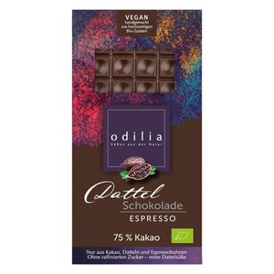 Bio-Dattelschokolade mit Espresso