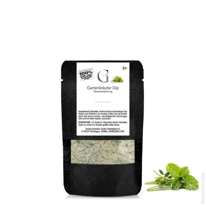 Garden herb dip spice