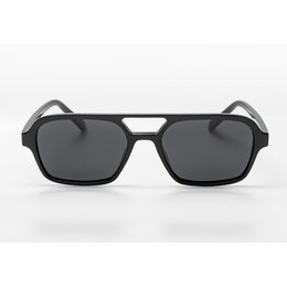 Zwarte vierkante unisex-zonnebril UV400 – minimale dagelijkse bril