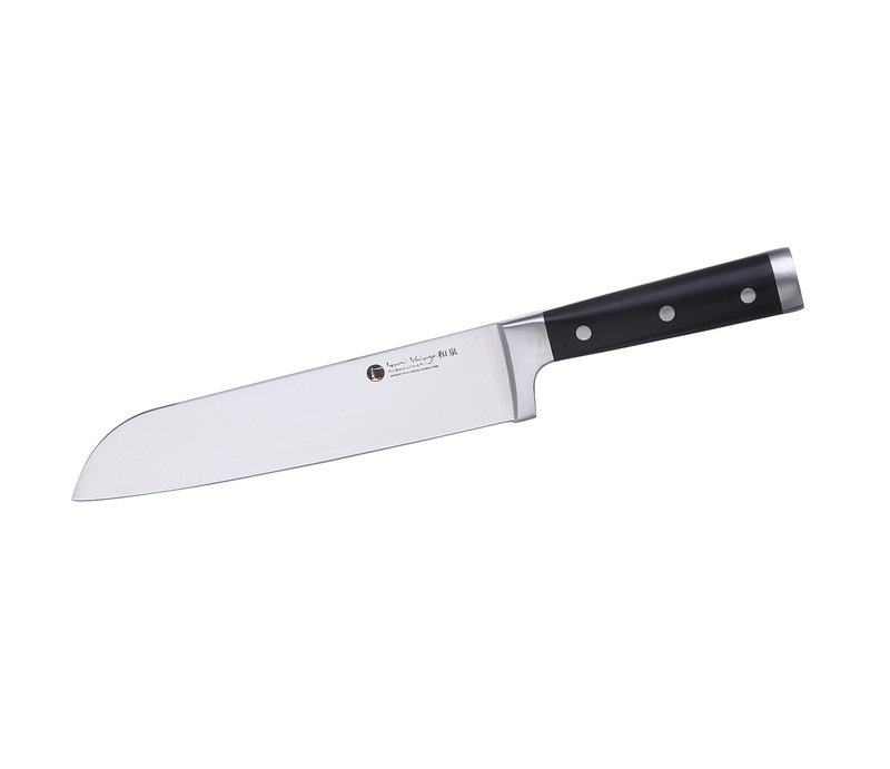 IZUMI ICHIAGO Santoku Fisch-, Fleisch- und Gemüsemesser, Tecaran Griff , "Professional Chefmesser"