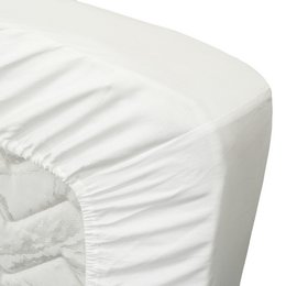 Spannbettlaken aus 100 % Baumwollsatin – Natur