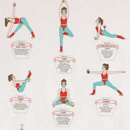 Affiche Bière & Yoga - Bière & Yoga Femme - 50 x 70 cm