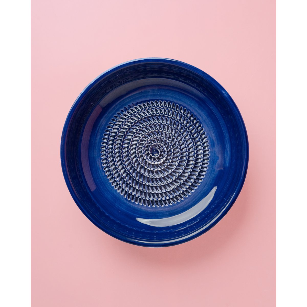 Ceramic Garlic Grater Plate - Blue and white - Large Costa Azul