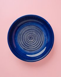 Ceramic Garlic Grater Plate - Blue and white - Large Costa Azul