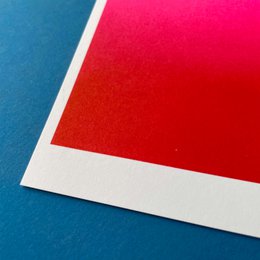Riso Postkarte Gradient Pink/Red, Risographie, DIN A6