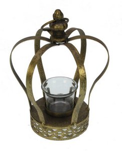 Tea light holder Crown gold