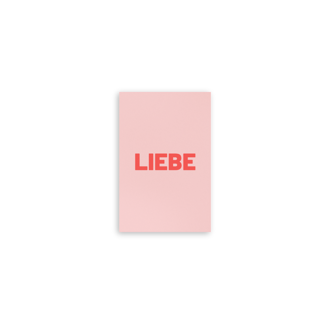Mini-Postkarte - LIEBE rosa-rot
