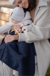 Czapka typu beanie dla niemowląt z merynosów