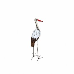METAL NATURAL- WHITE LARGE STORK BIRD