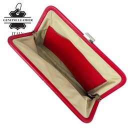 Italian Leather Clutch Bag with Chain Handle. Promo 58052