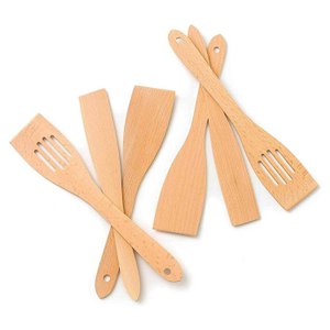 6-delige houten keukenspatelset - 30 cm lang