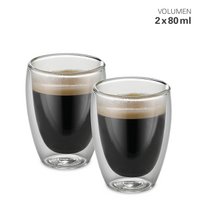 Dubbelwandige glazen S 80 ml set 2