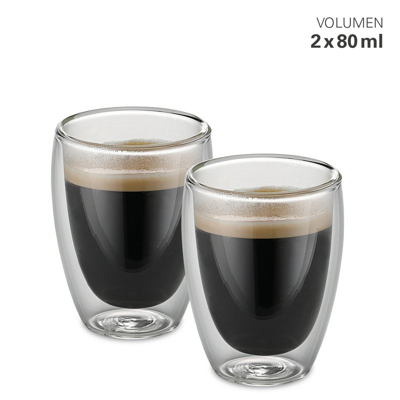 Double-walled glasses S 80 ml set 2
