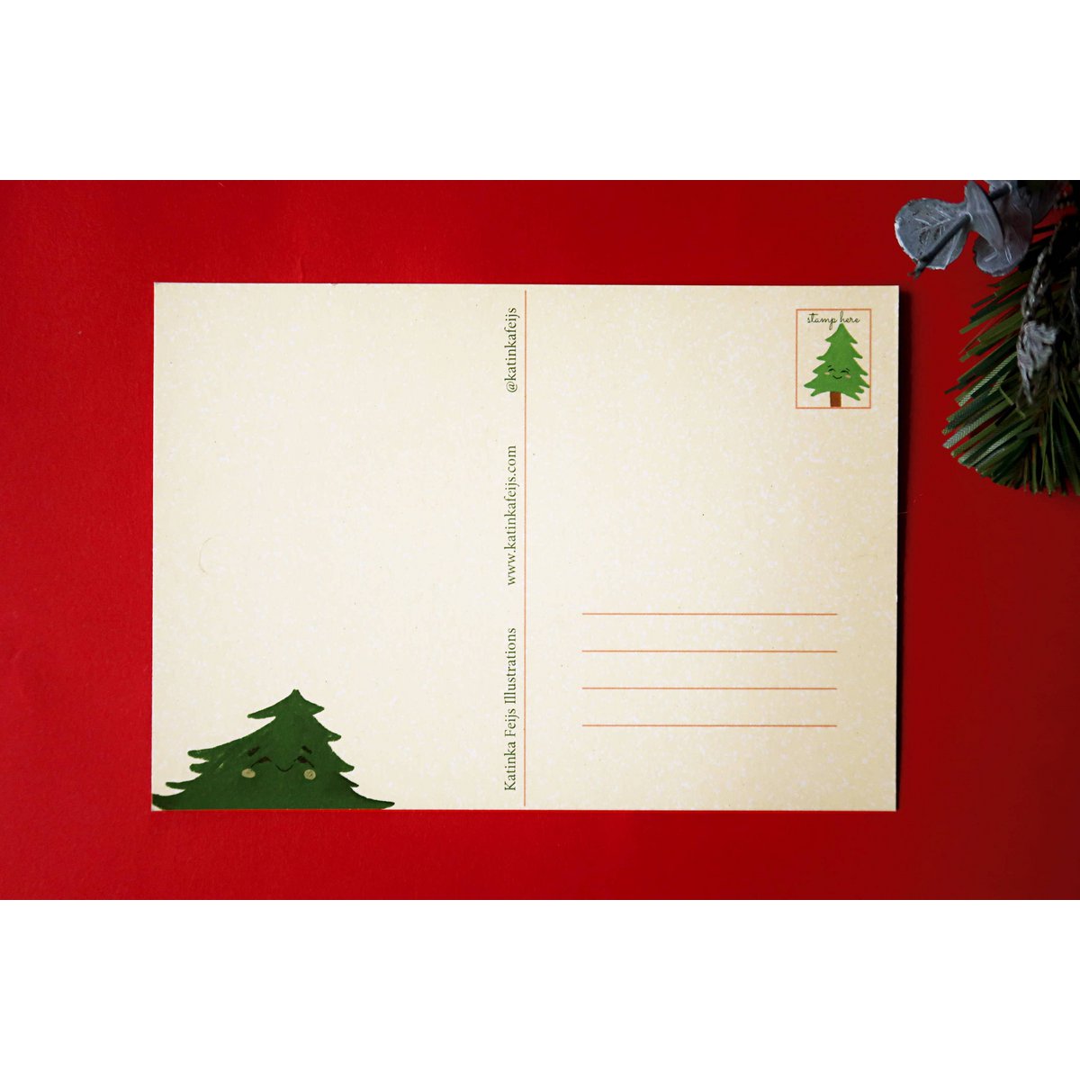 Postal de árboles de Navidad (eco friendly)