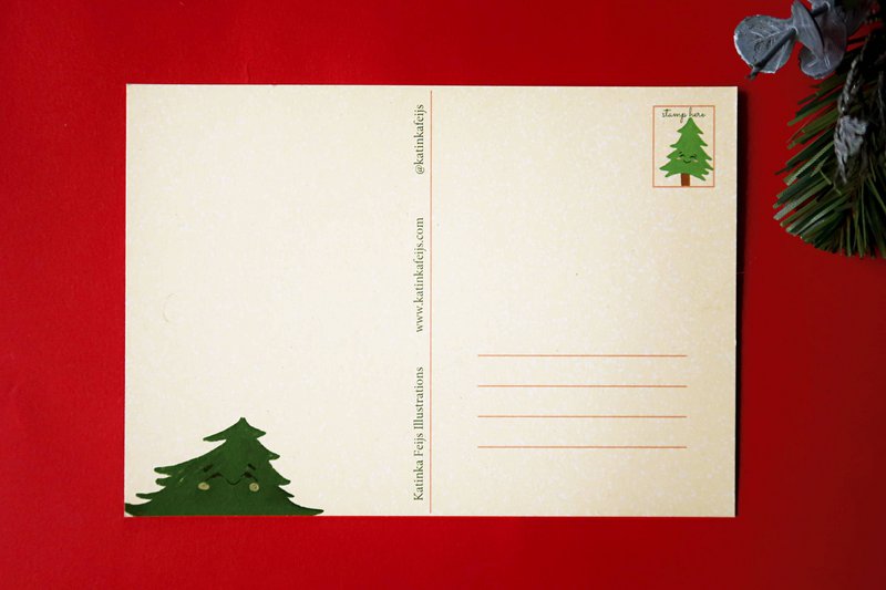 Christmas Trees Postcard (eco friendly)
