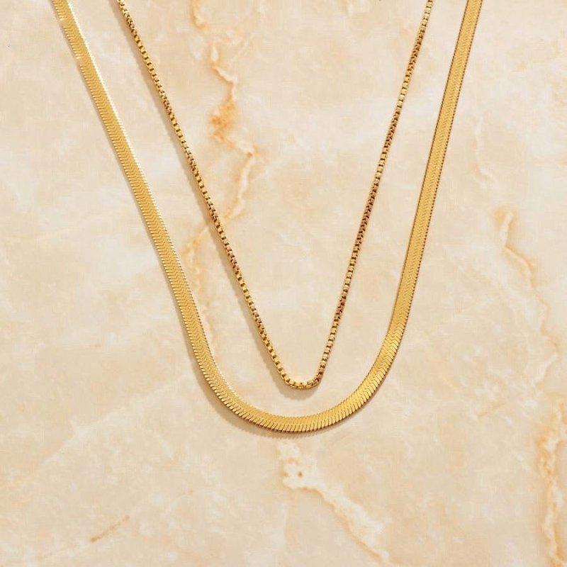 Clement - Collar de doble capa de serpiente